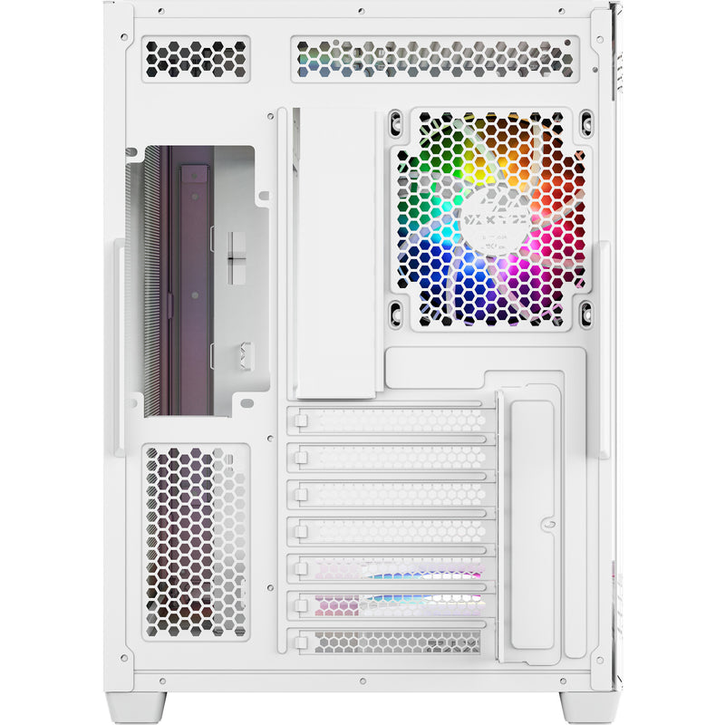 Laden Sie das Bild in Galerie -Viewer, Xyz pc gear tesseract x midi tower behuizing (wit | 2x usb-a | 1x usb-c | tempered glass)

