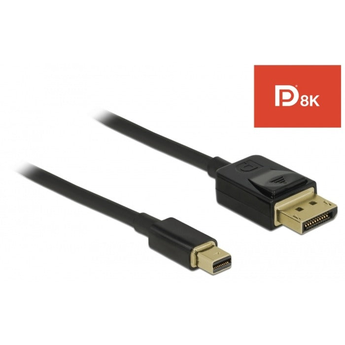 Load image into Gallery viewer, Delock mini displayport > displayport kabel (zwart, 1 meter, 8k 60 hz )
