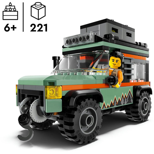 Lego city 60447 4x4 terreinwagen voor in de bergen