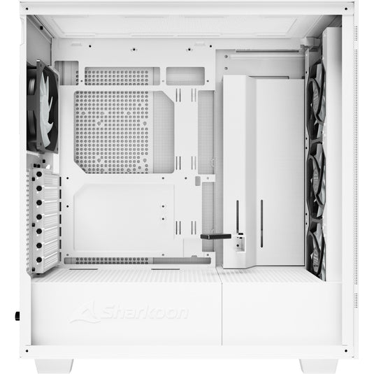 Sharkoon rebel c50 white rgb midi tower behuizing (wit | 2x usb-a | 1x usb-c | rgb | tempered glass)