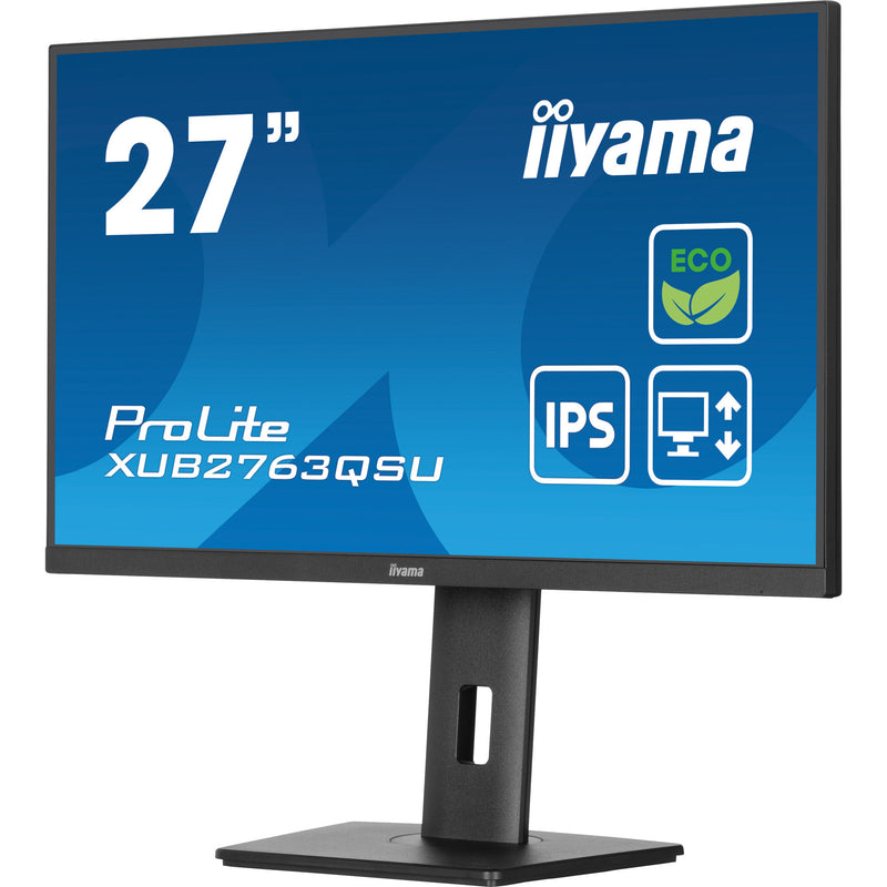 Load image into Gallery viewer, Iiyama prolite xub2763qsu-b1 27 monitor (zwart, hdmi, displayport, 2x usb-a, usb-b)
