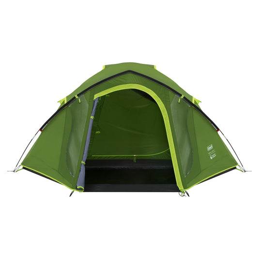 Coleman darwin 3 plus koepeltent (donkergroen lichtgroen, met voorbouw, model 2025)