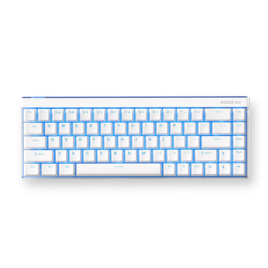 Mchose ace 68 air hall effect magnetic switch gaming keyboard (wit, us lay-out (qwerty), kailh magnetic god, 65%, rgb, hot swap, pbt keycaps, usb-c, hall effect sensor)