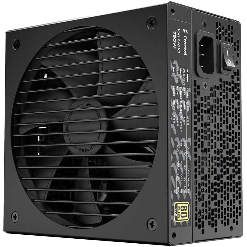 Cargue la imagen en el visor de la galería, Fractal design ion gold 3 modulaire 750 watt voeding (zwart, 1x 12v-2x6, 3x pcie)
