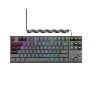 Lorgar azar 514tkl rgb mechanisch gaming toetsenbord (zwart, us lay-out (qwerty), logar dream, 80% (tkl), rgb)