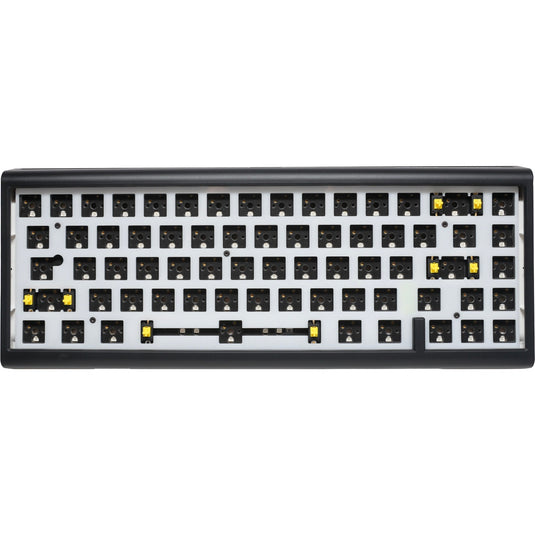 Ducky projectd tinker 65 met qmk via, toetsenbord (zwart wit, us lay-out, barebone. rgb led, hot-swappable, gasket mount, 65%)