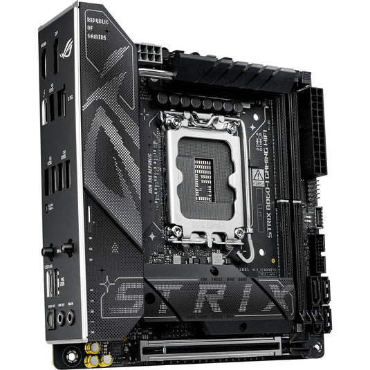 Asus rog strix b860-i gaming wifi socket 1851 moederbord (raid, 2.5 gb-lan, wi-fi 7, bt, sound, mini-itx)