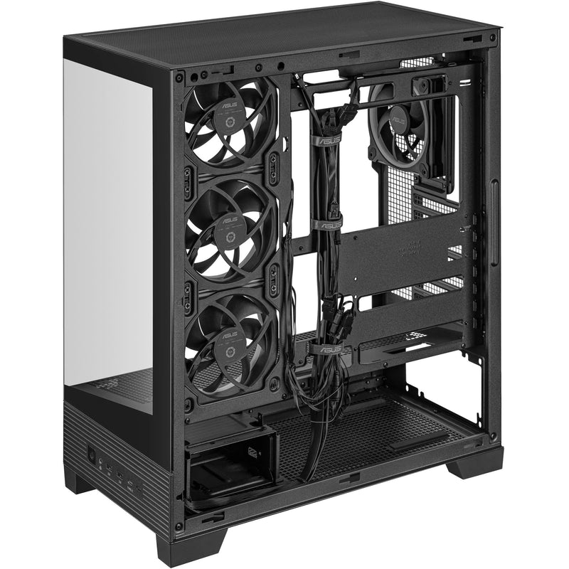 Load image into Gallery viewer, Asus a31 plus midi tower behuizing (zwart | 2x usb-a | 2x usb-c | tempered glass)
