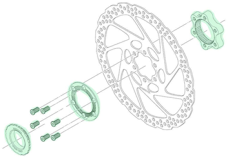 Load image into Gallery viewer, Shimano adapter centerlock --&gt; 6-gaats sm-rtad05 schijfrem
