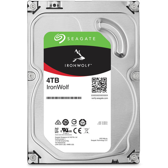 Seagate ironwolf 4 tb harde schijf (st4000vn006, sata 600, 24 7)