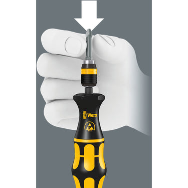 Wera bits-handhouder 813 r schroevendraaier (zwart geel, esd, niet magnetisch, 90mm)
