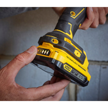 Stanley fatmax v20 18v 2.0ah lithium-ion accu oplaadbare batterij (geel zwart)