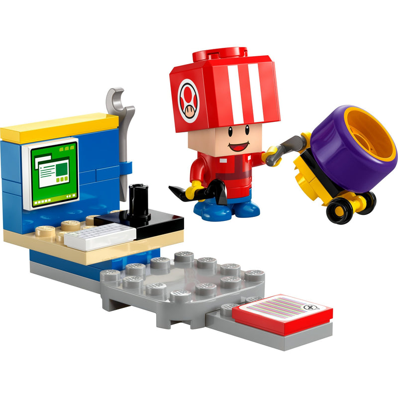 Laden Sie das Bild in Galerie -Viewer, Lego super mario - mario kart - toad (pitstop) constructiespeelgoed (30702)

