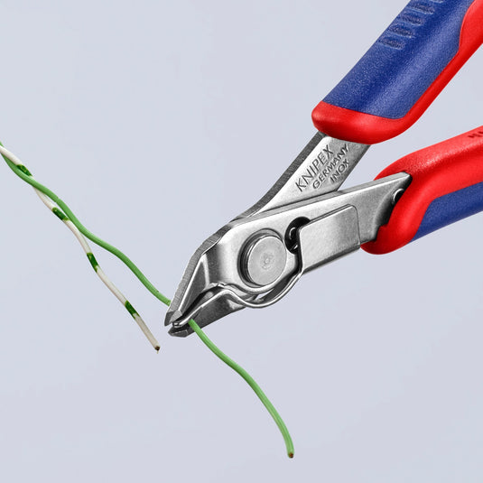 Knipex electronic super knips 78 13 125 elektronica-tang (rood blauw)