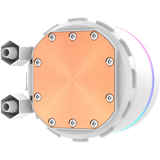 Sharkoon s80 rgb white waterkoeling (wit, 4-pins pwm fan-connector)