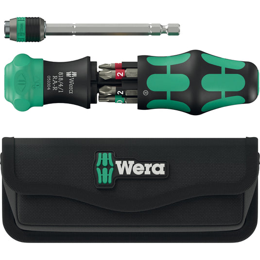 Wera kraftform kompakt 20 ra-r with bag, 6-piece bit set