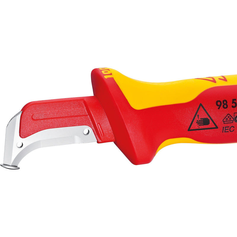 Load image into Gallery viewer, Knipex ontmantelingsmes 9855sb (rood geel, 180 mm)
