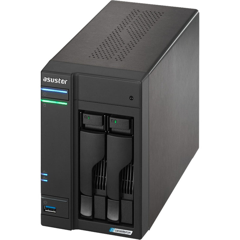 Load image into Gallery viewer, Asustor lockerstor 2 as6702t nas (zwart, 2x lan, hdmi, usb)
