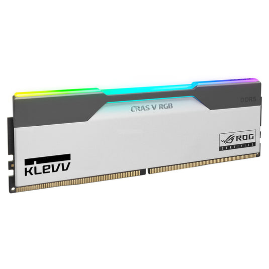 Klevv cras v rgb rog 32 gb ddr5-6200 (2x 16 gb) werkgeheugen (wit, kd5agua80-62b320p, xmp, expo)