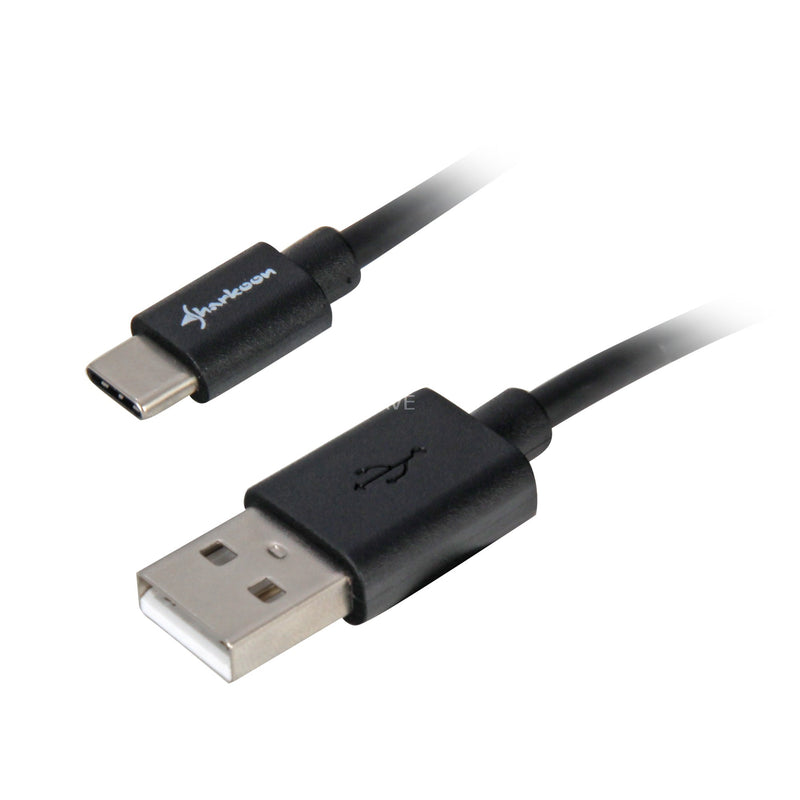 Load image into Gallery viewer, Sharkoon usb-a 2.0 - usb-c kabel (zwart, 3 meter)

