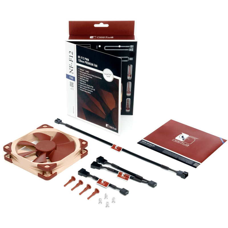 Load image into Gallery viewer, Noctua nf-f12 pwm case fan (lichtbruin, 120 x 120 x 25 mm)
