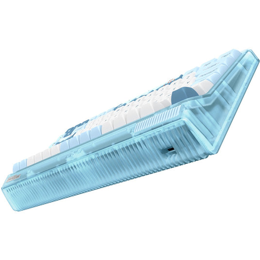 Iqunix og80 wintertide wireless mechanical keyboard, gaming toetsenbord (lichtblauw, us lay-out, cherry mx red, rgb leds, 80% (tkl), hot-swappable, pbt, 2.4ghz | bluetooth 5.1 | usb-c)
