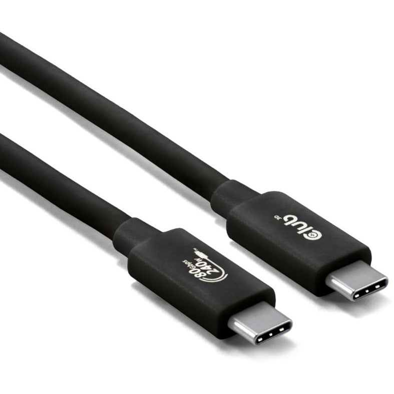 Load image into Gallery viewer, Club 3d usb-c 80gbps certified 240w 8k 240hz kabel (zwart, 1.2m)
