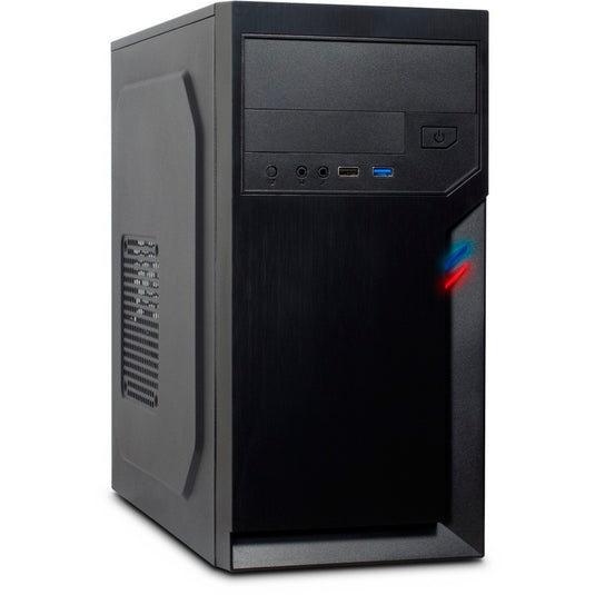 Inter-tech it-6502 romea mini tower behuizing (zwart | 2x usb-a)