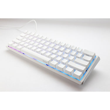 Ducky one 3 classic pure white mini rgb mechanisch toetsenbord (wit, us lay-out (qwerty), cherry mx red, 60%, rgb led, double-shot pbt, hot-swappable, quack mechanics)