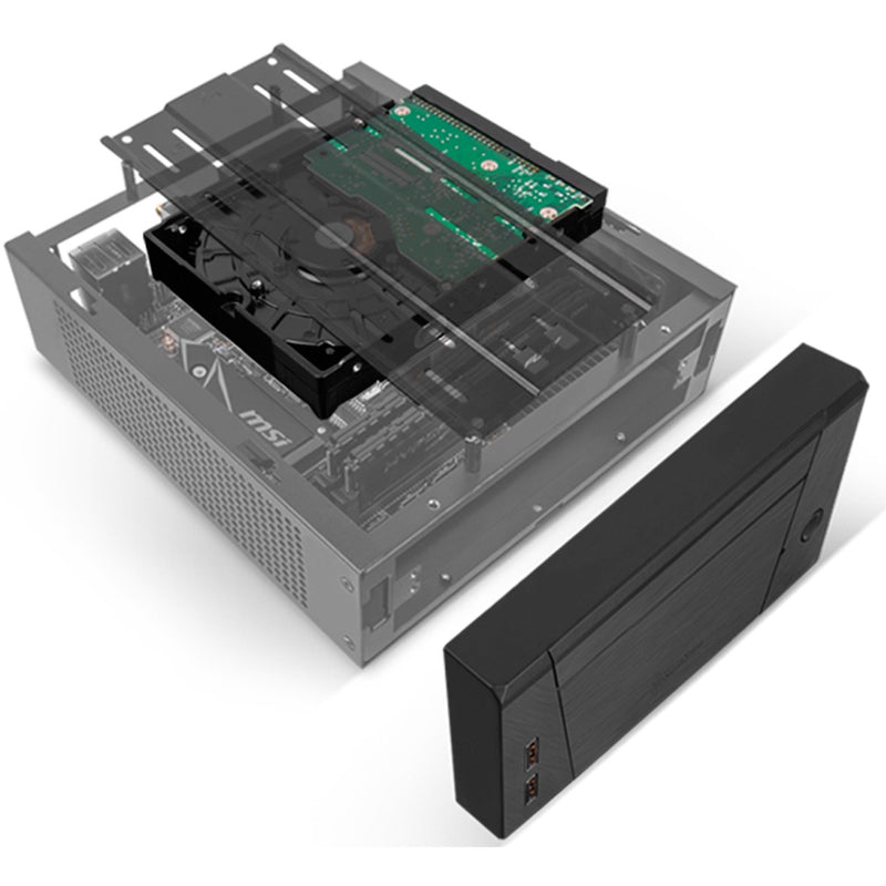 Laden Sie das Bild in Galerie -Viewer, Silverstone sst-ml10b htpc behuizing (zwart | 2x usb-a)
