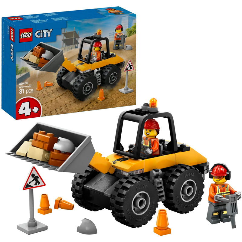 Load image into Gallery viewer, Lego city - gele wiellader constructiespeelgoed (60450)
