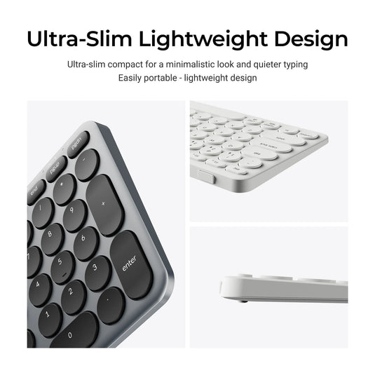 Keychron b4 pro-k8 toetsenbord (wit, us lay-out (qwerty), scissor switches, 96%, abs keycaps, 2.4 ghz | bluetooth | usb)