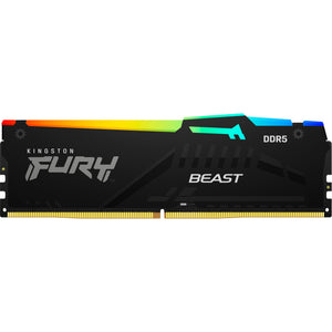 Kingston fury beast rgb 16 gb ddr5-5600 (1x 16 gb) werkgeheugen (zwart, kf556c36bbea-16, xmp 3.0, expo)