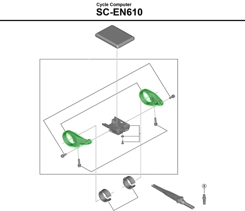 Load image into Gallery viewer, Shimano clamp for steps sc-en610 display holder
