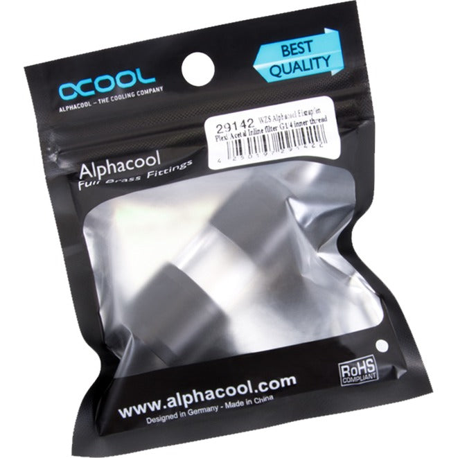 Load image into Gallery viewer, Alphacool eiszapfen acryl acetal inline filter g1 4 inner thread (zwart transparant)
