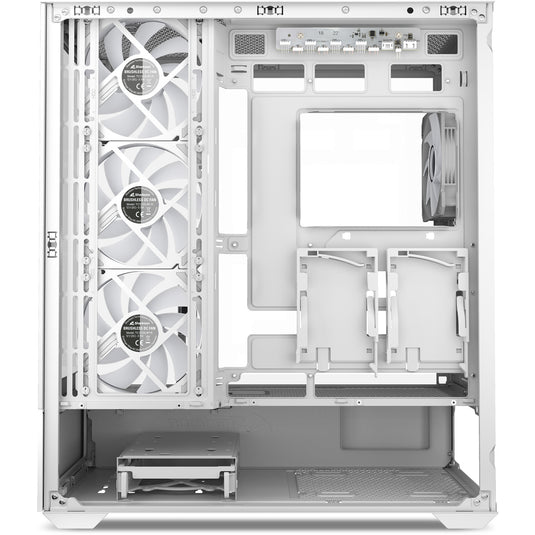 Sharkoon ak6 rgb midi tower behuizing (wit | 2x usb-a | 1x usb-c | rgb | tempered glass)