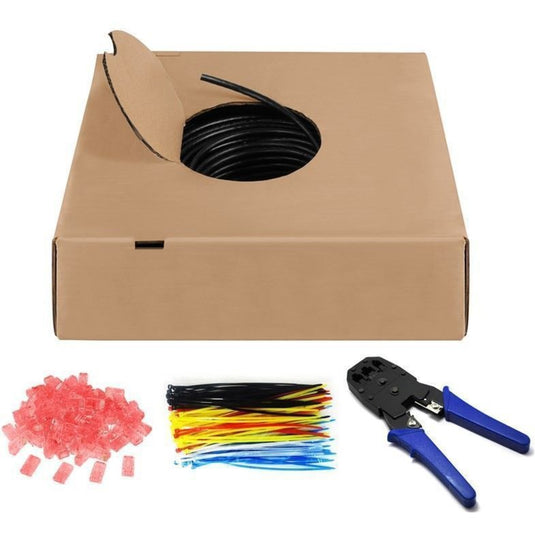 Goobay netwerkkabel cat.6 u utp, outdoor (zwart, 100 meter)