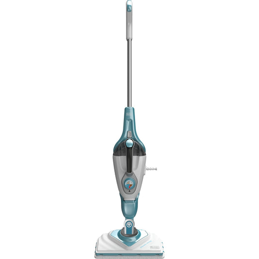 Black+decker bhsm1610dsm 1600w steam-mop met steamitt, deltavoet en 15 accessoires stoomreiniger (wit blauwgrijs)