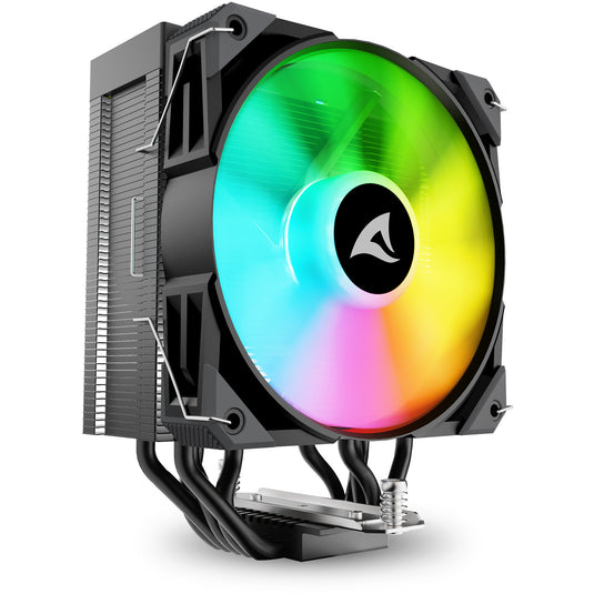 Sharkoon a50 rgb cpu-koeler (zwart, 4-pins pwm fan-connector)