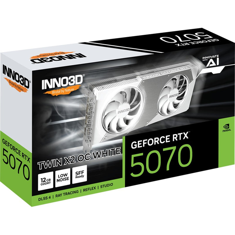 Load image into Gallery viewer, Inno3d geforce rtx 5070 twin x2 oc white grafische kaart (wit, dlss 4, 3x displayport, 1x hdmi 2.1)
