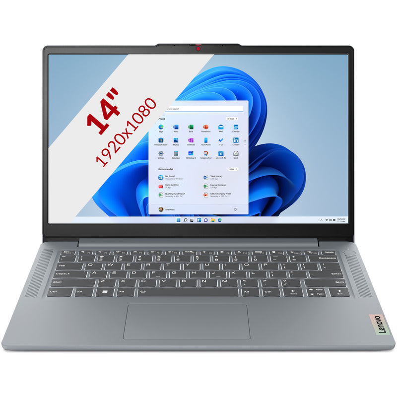 Load image into Gallery viewer, Lenovo ideapad slim 3 14ian8 (82xa0026mh) 14 laptop (grijs | core i3-n305 | intel uhd graphics | 8 gb | 128 gb ssd)
