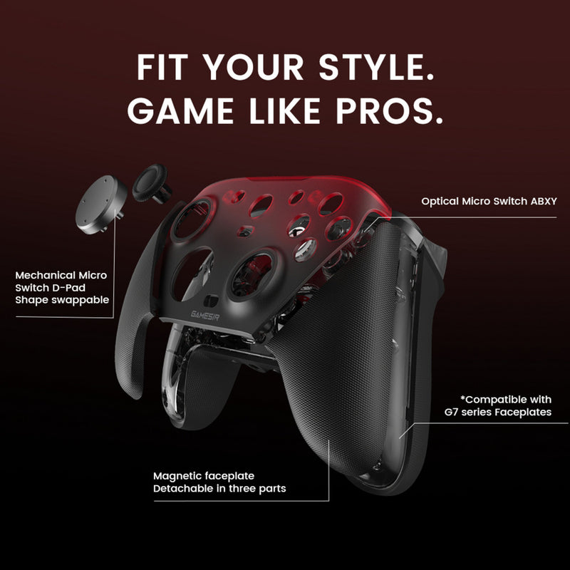 Afbeelding laden in galerijviewer, Gamesir g7 pro tri-mode - shadow ember gamepad (zwart donkerrood, xbox series x|s, xbox one, pc, android, steam)
