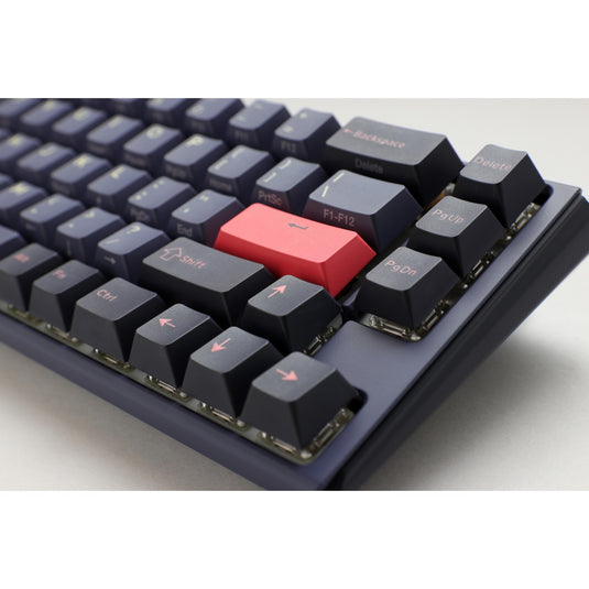Ducky one 3 cosmic blue sf rgb mechanisch toetsenbord (donkerblauw, us lay-out (qwerty), cherry mx red, 65%, rgb leds, double-shot pbt, hot-swappable, quack mechanics)