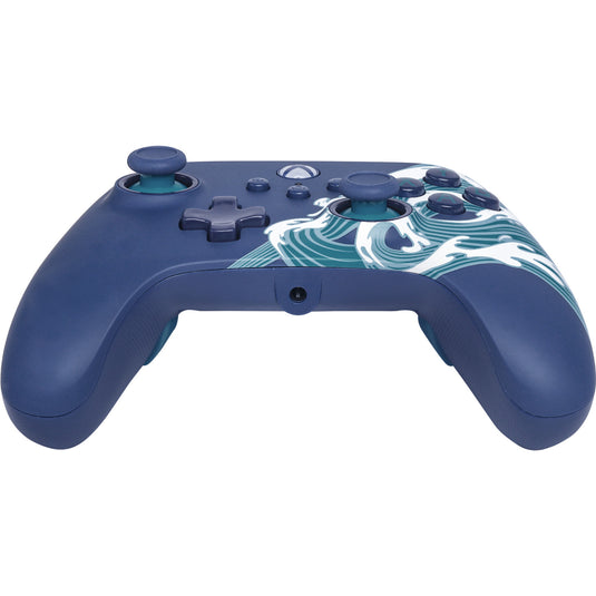 Powera advantage controller met kabel voor de xbox series x|s - watergolf (azuurblauw, xbox series x|s, xbox one, pc)