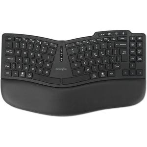 Kensington pro fit ergo kb675 eq tkl rechargeable keyboard (zwart, eu lay-out (qwerty), membraan, 80% (tkl), bluetooth, 2.4 ghz)