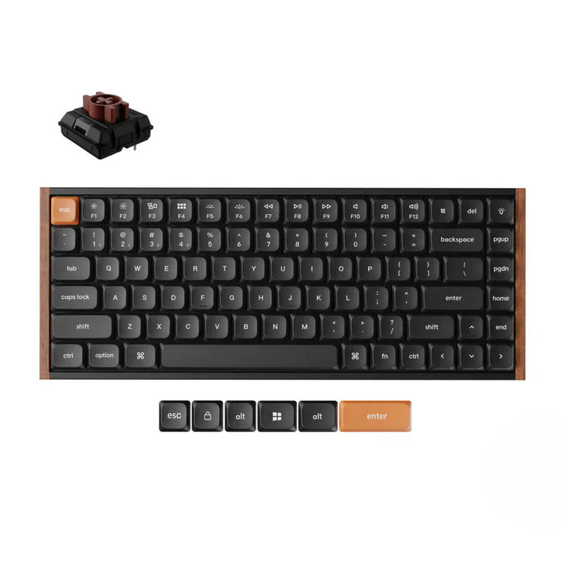 Load image into Gallery viewer, Keychron k3 max se qmk wireless custom mechanical keyboard (zwart, us lay-out (qwerty), milk pom brown, 75%, rgb, hot swap, 2.4 ghz | bluetooth 5.3 | usb-c)
