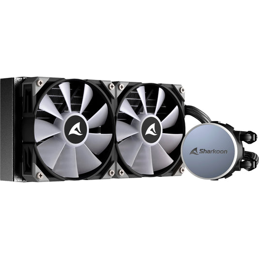 Sharkoon s70 rgb waterkoeling (zwart, 4-pins pwm fan-connector)