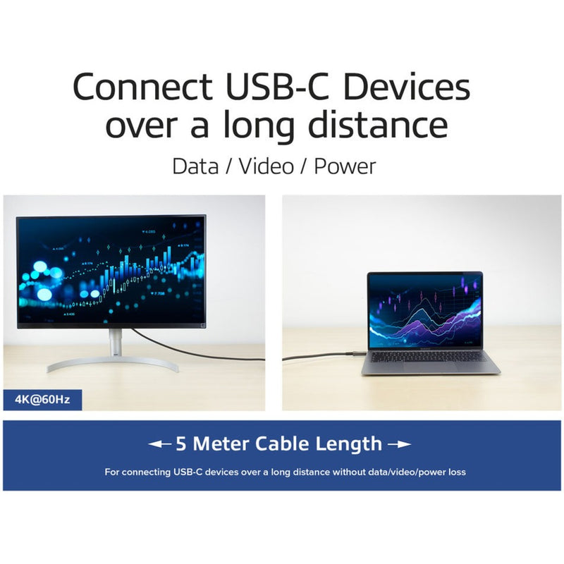 Afbeelding laden in galerijviewer, Act connectivity usb-c 3.2 gen2 active optical cable (aoc) aansluitkabel (grijs zwart, 5 meter)
