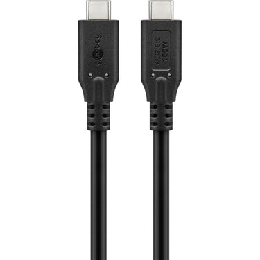 Goobay usb-c 4.0 > usb-c kabel (zwart, 0,5 meter)