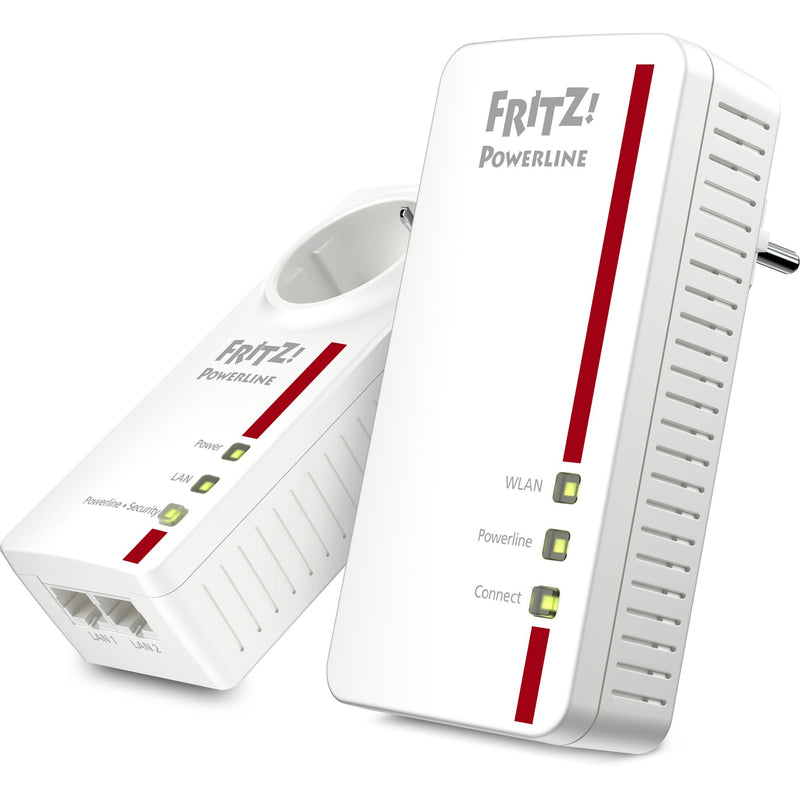 Load image into Gallery viewer, Fritz! powerline 1260e wlan set international powerline + wlan (wit, mesh wi-fi)
